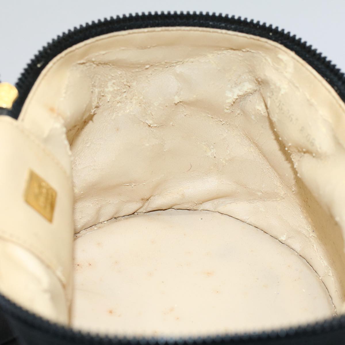 FENDI Vanity Cosmetic Pouch Canvas Black 54858
