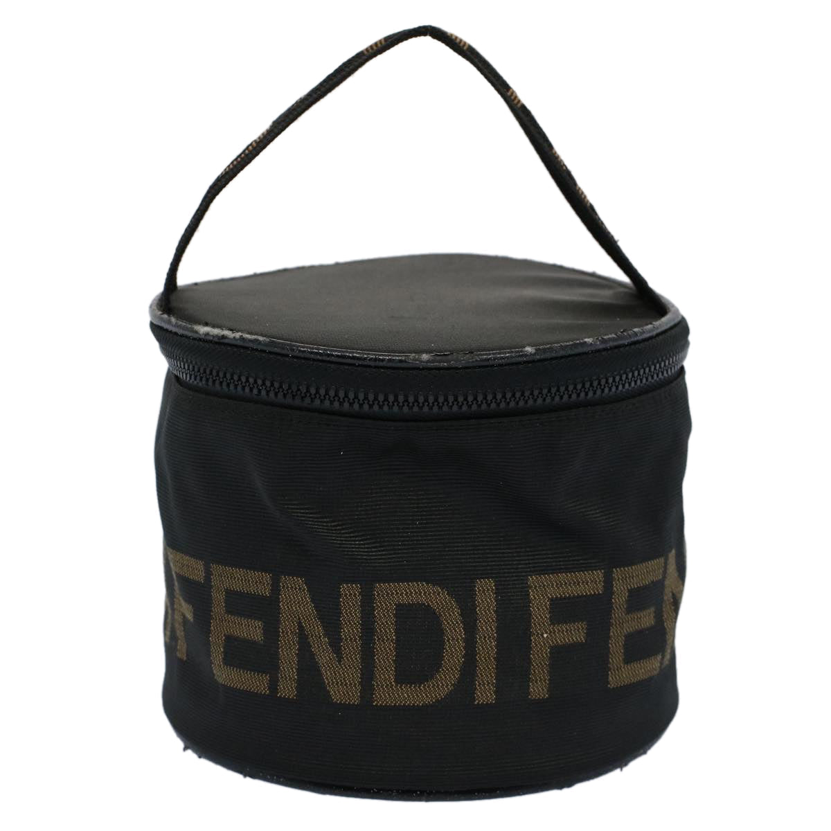 FENDI Vanity Cosmetic Pouch Canvas Black 54858