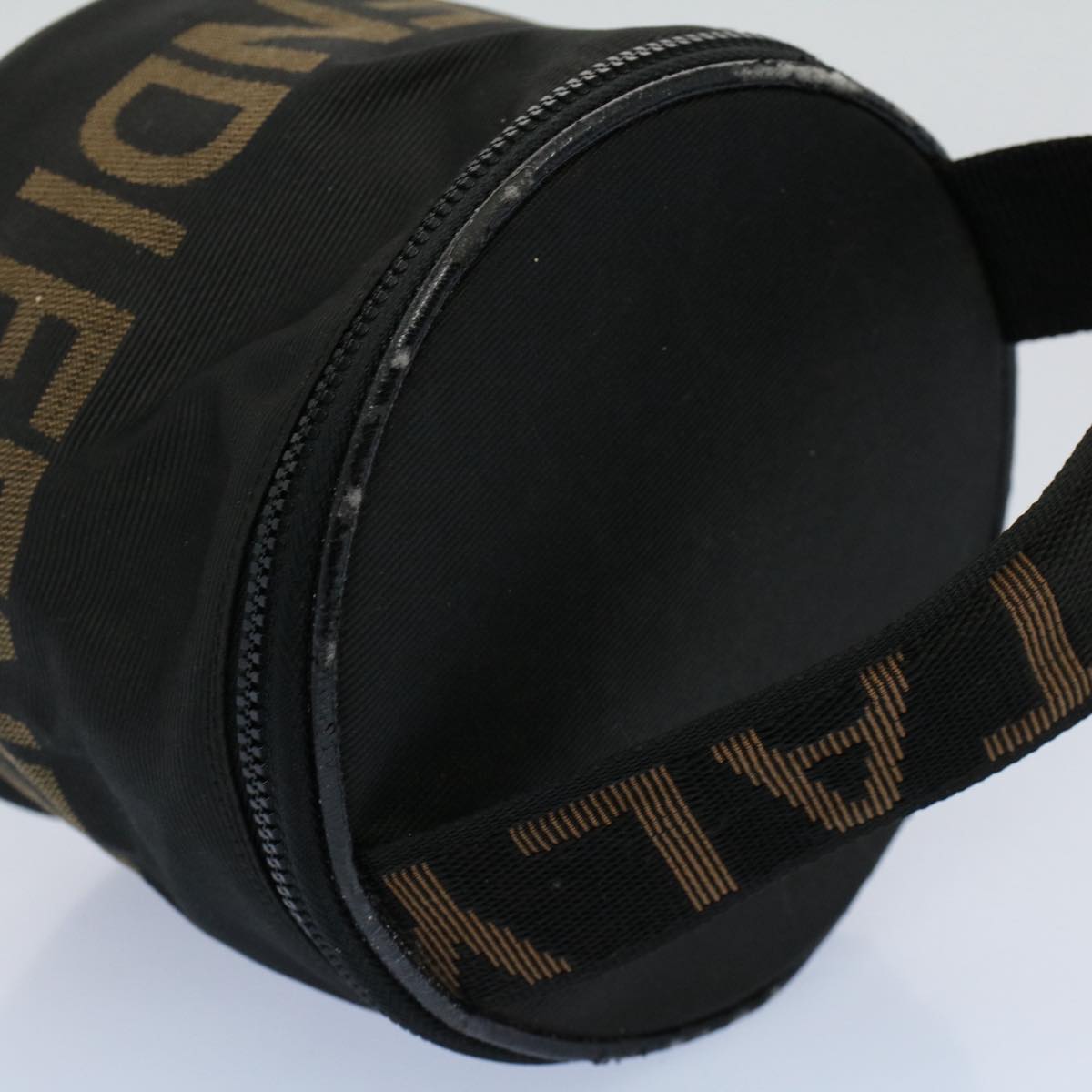 FENDI Vanity Cosmetic Pouch Canvas Black 54858