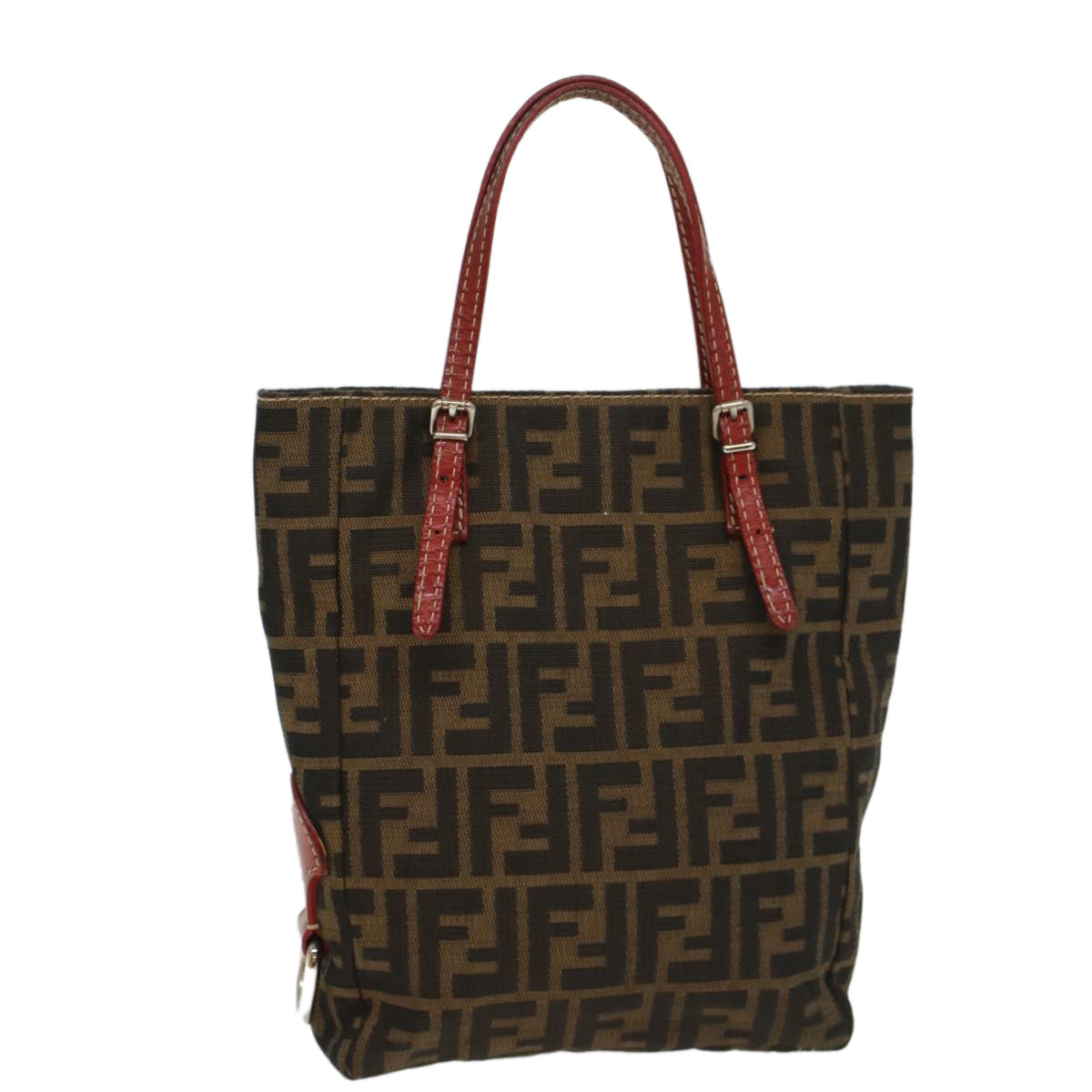 FENDI Zucca Canvas Hand Bag Brown 54860