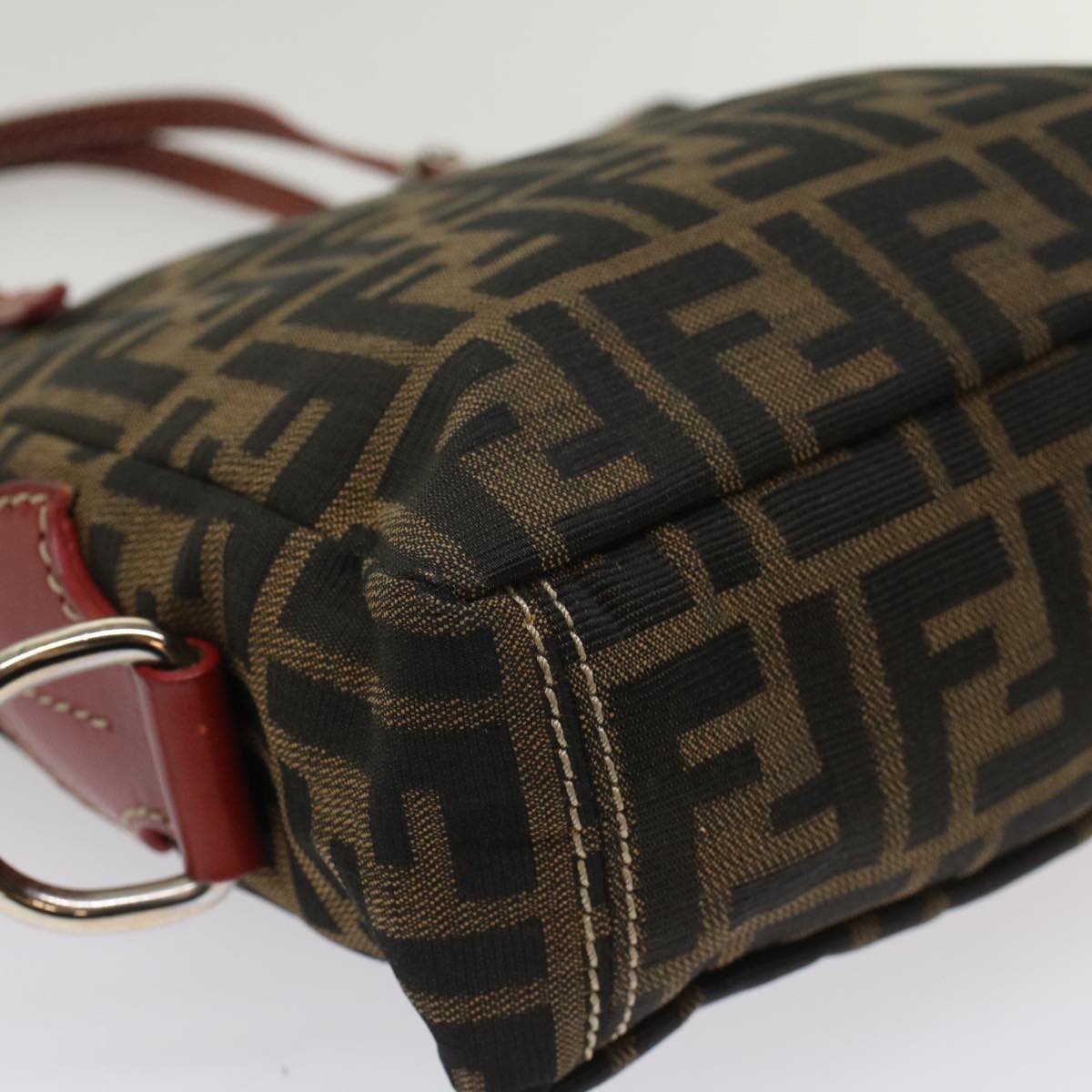 FENDI Zucca Canvas Hand Bag Brown 54860