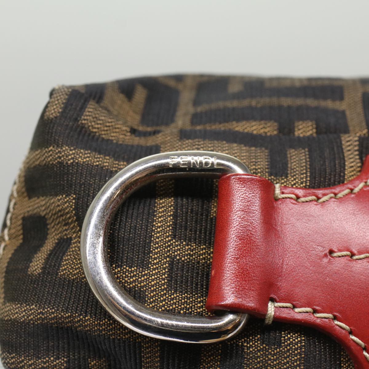 FENDI Zucca Canvas Hand Bag Brown 54860