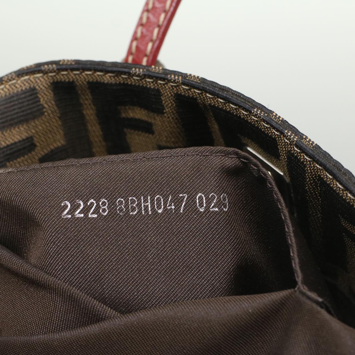 FENDI Zucca Canvas Hand Bag Brown 54860