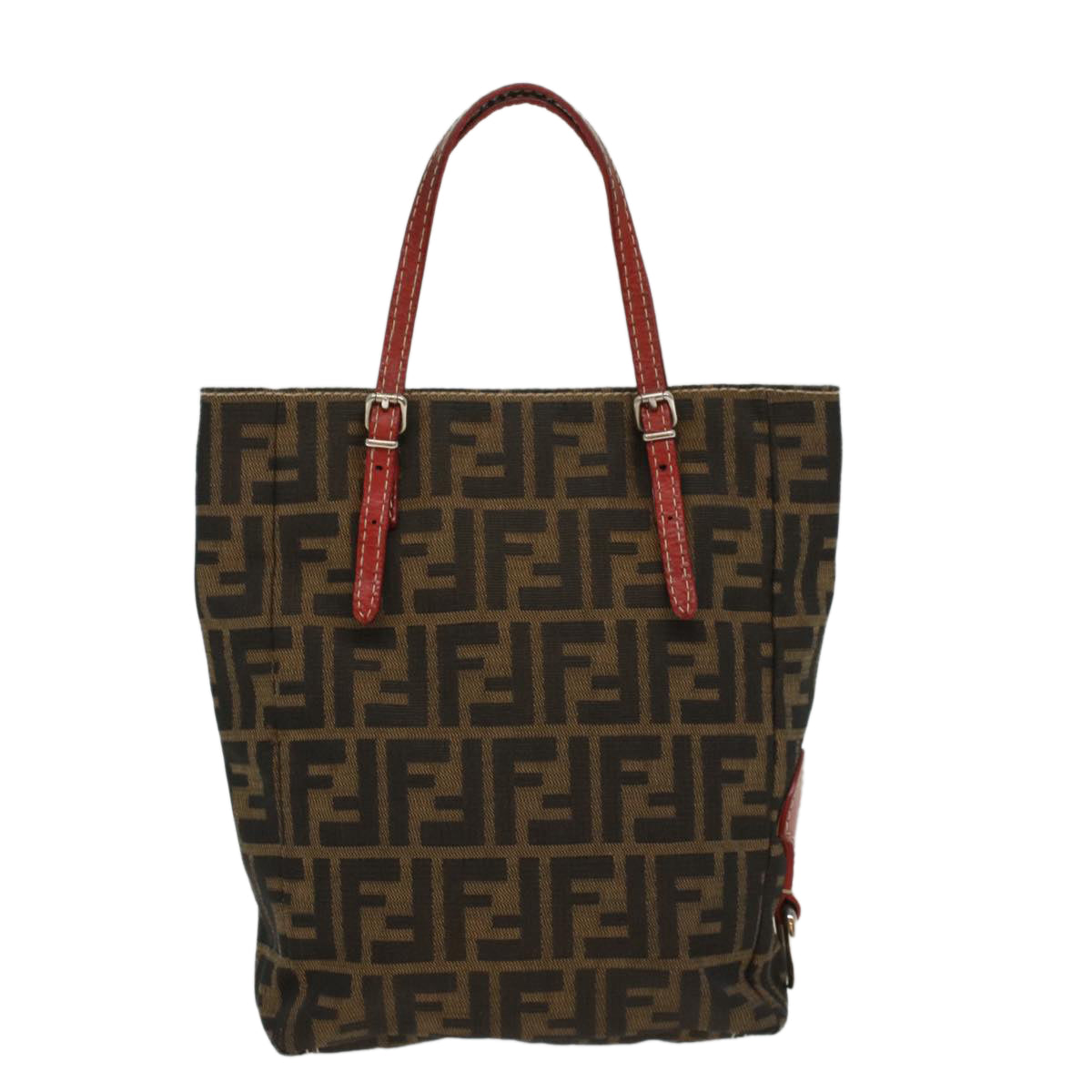 FENDI Zucca Canvas Hand Bag Brown 54860