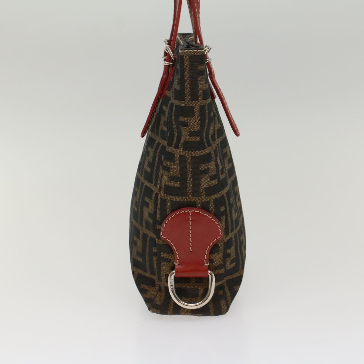 FENDI Zucca Canvas Hand Bag Brown 54860