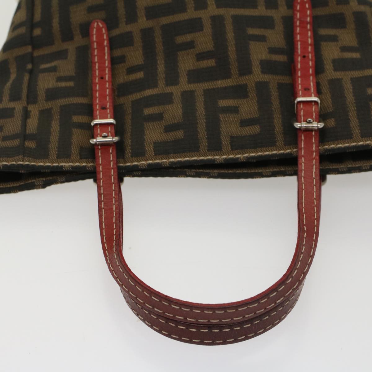 FENDI Zucca Canvas Hand Bag Brown 54860