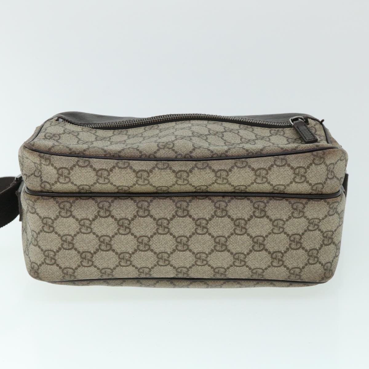GUCCI GG Canvas Shoulder Bag PVC Leather Beige 114531 54876