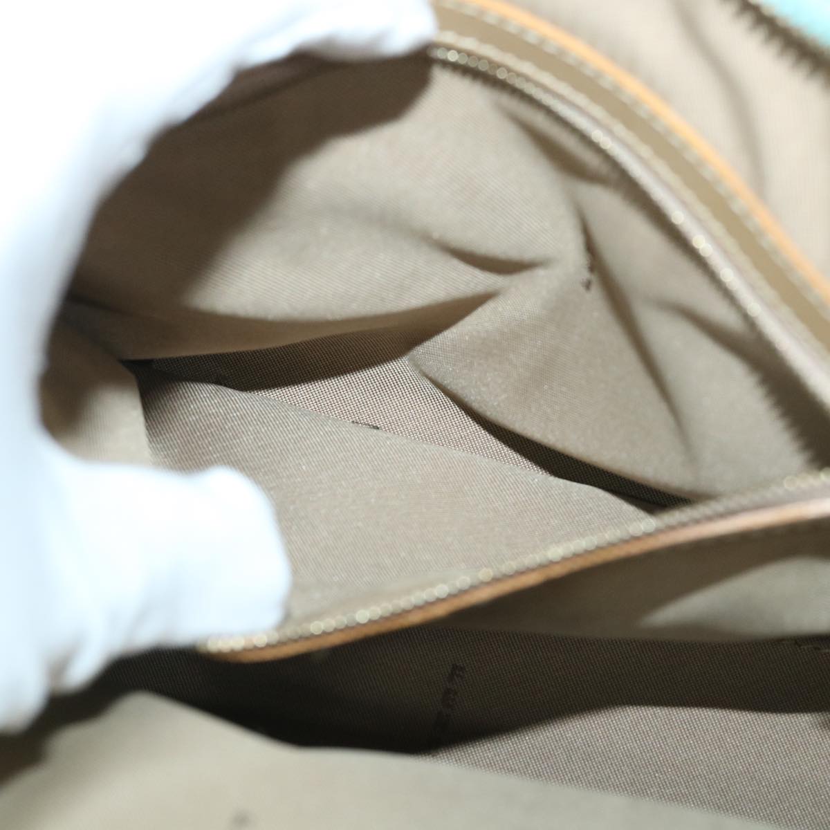 FENDI Zucchino Canvas Shoulder Bag Coated Canvas Blue 54908