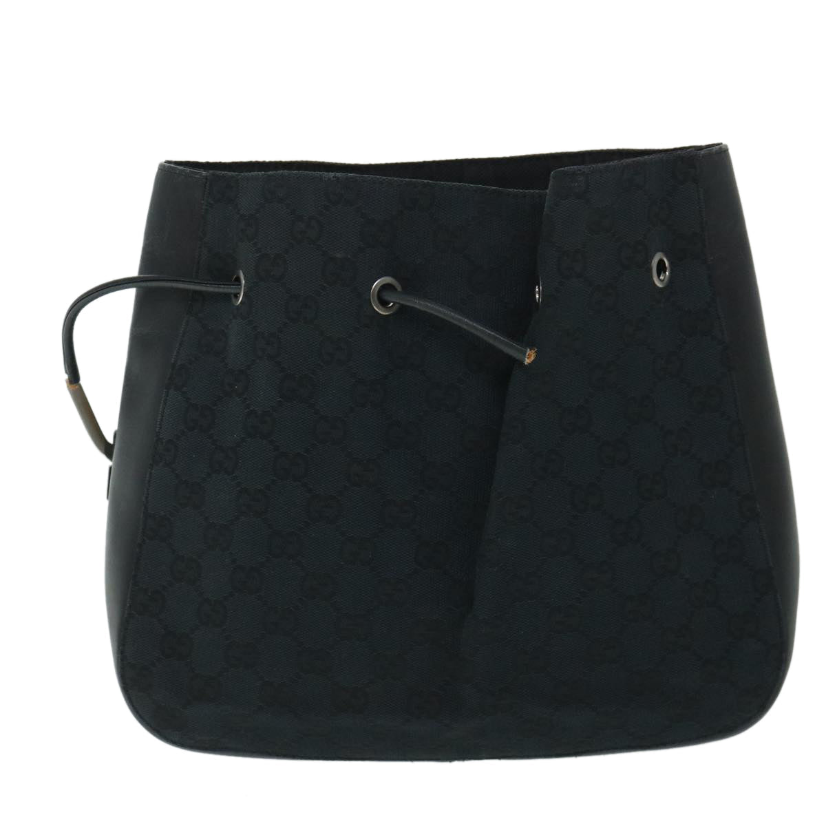 GUCCI GG Canvas Shoulder Bag Black 01165 54915