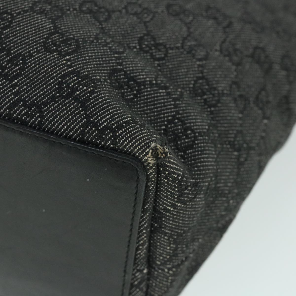 GUCCI GG Canvas Tote Bag Black 31243 54961