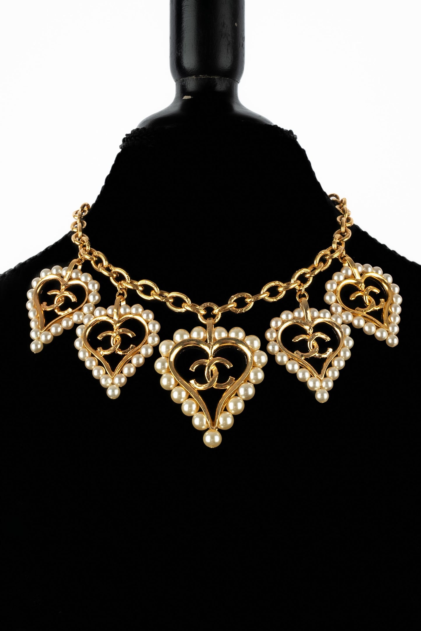 Collier coeurs Chanel 1990's