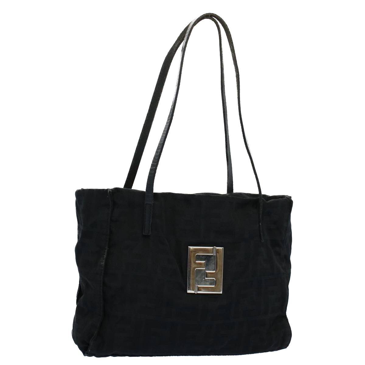 FENDI Zucca Canvas Tote Bag Black 55033