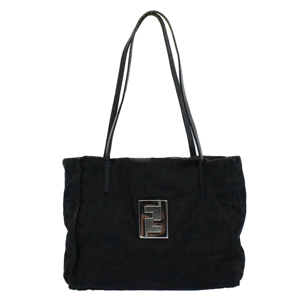 FENDI Zucca Canvas Tote Bag Black 55033
