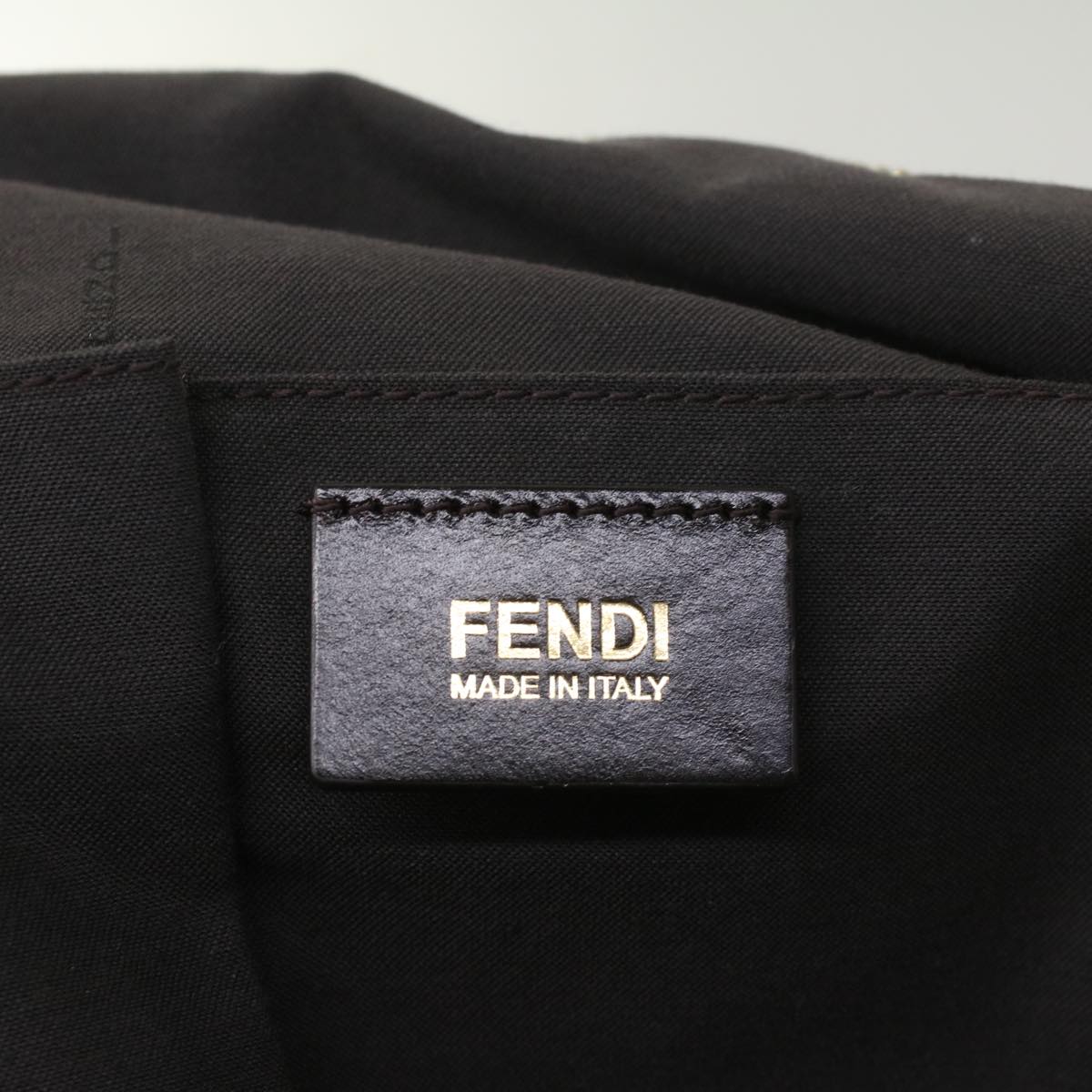 FENDI Tote Bag Leather Blue 55431