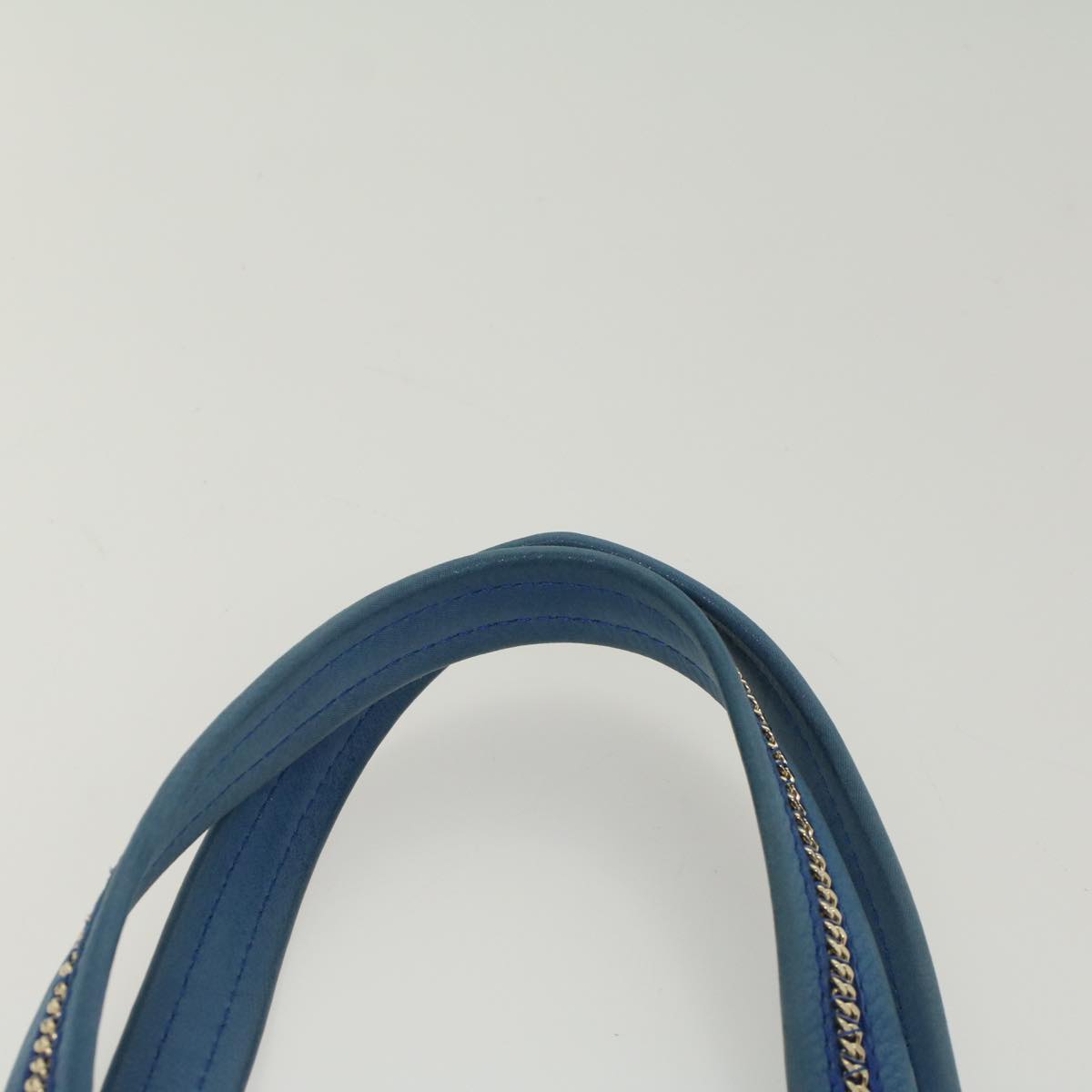 FENDI Tote Bag Leather Blue 55431