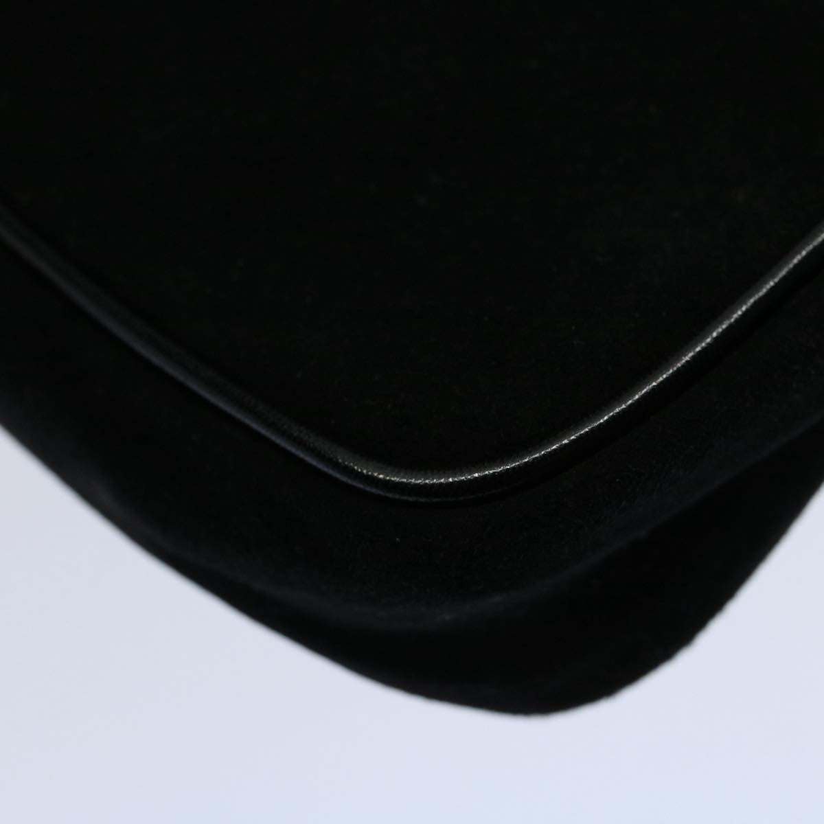FENDI Pouch Suede Black 55459