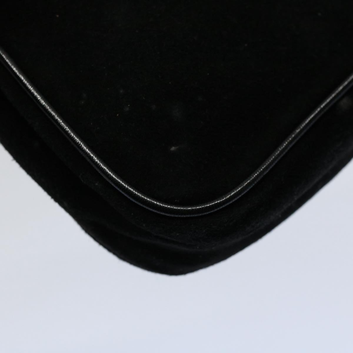 FENDI Pouch Suede Black 55459