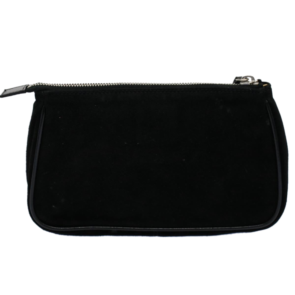 FENDI Pouch Suede Black 55459