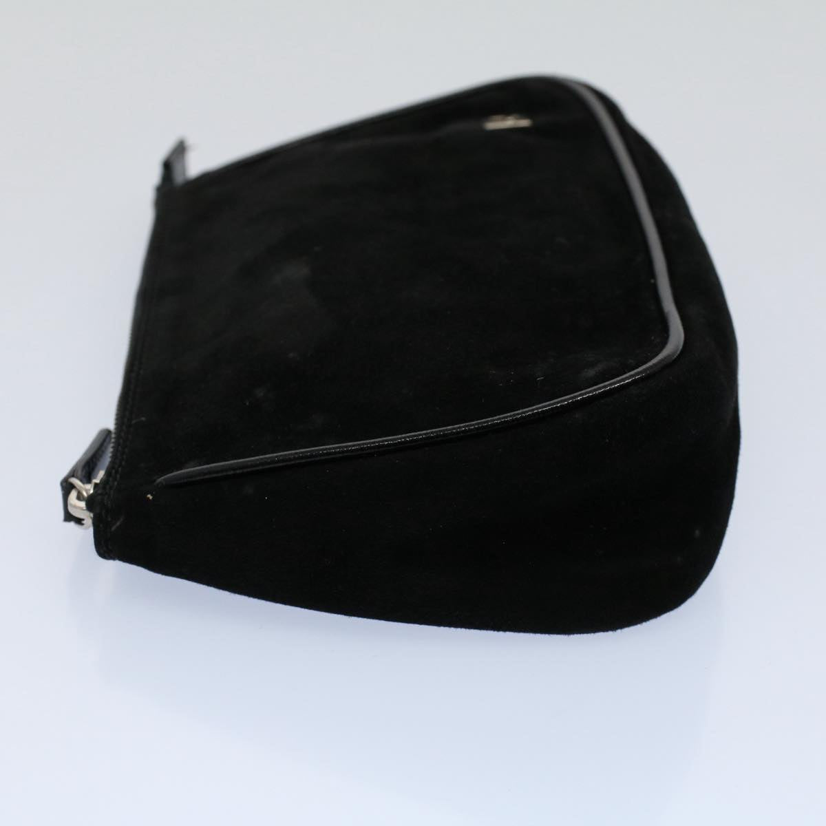 FENDI Pouch Suede Black 55459