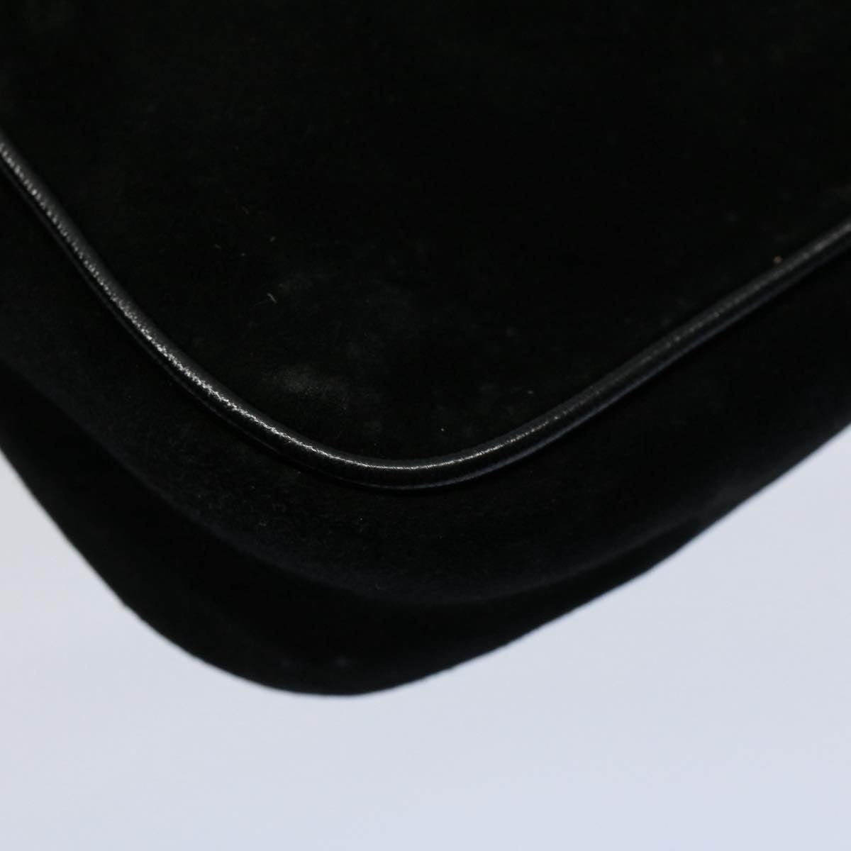 FENDI Pouch Suede Black 55459