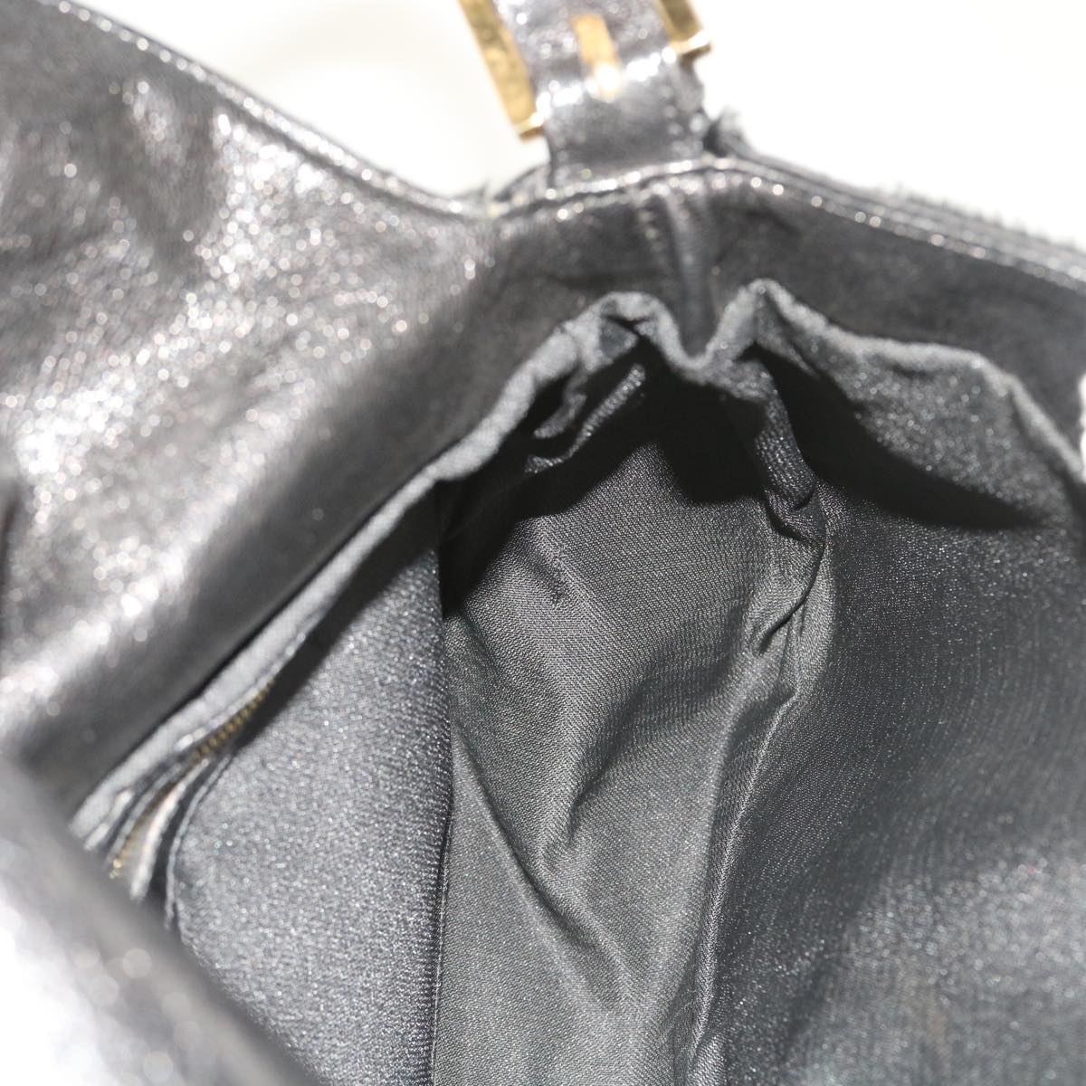FENDI Mamma Baguette Shoulder Bag Harako leather Black 55751