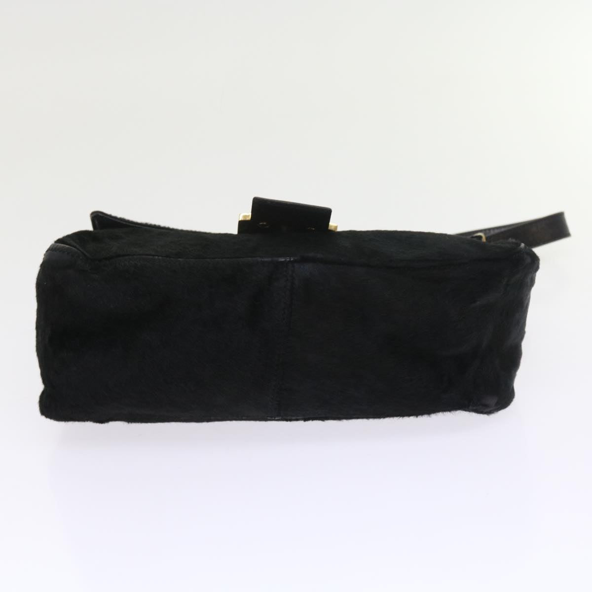 FENDI Mamma Baguette Shoulder Bag Harako leather Black 55751