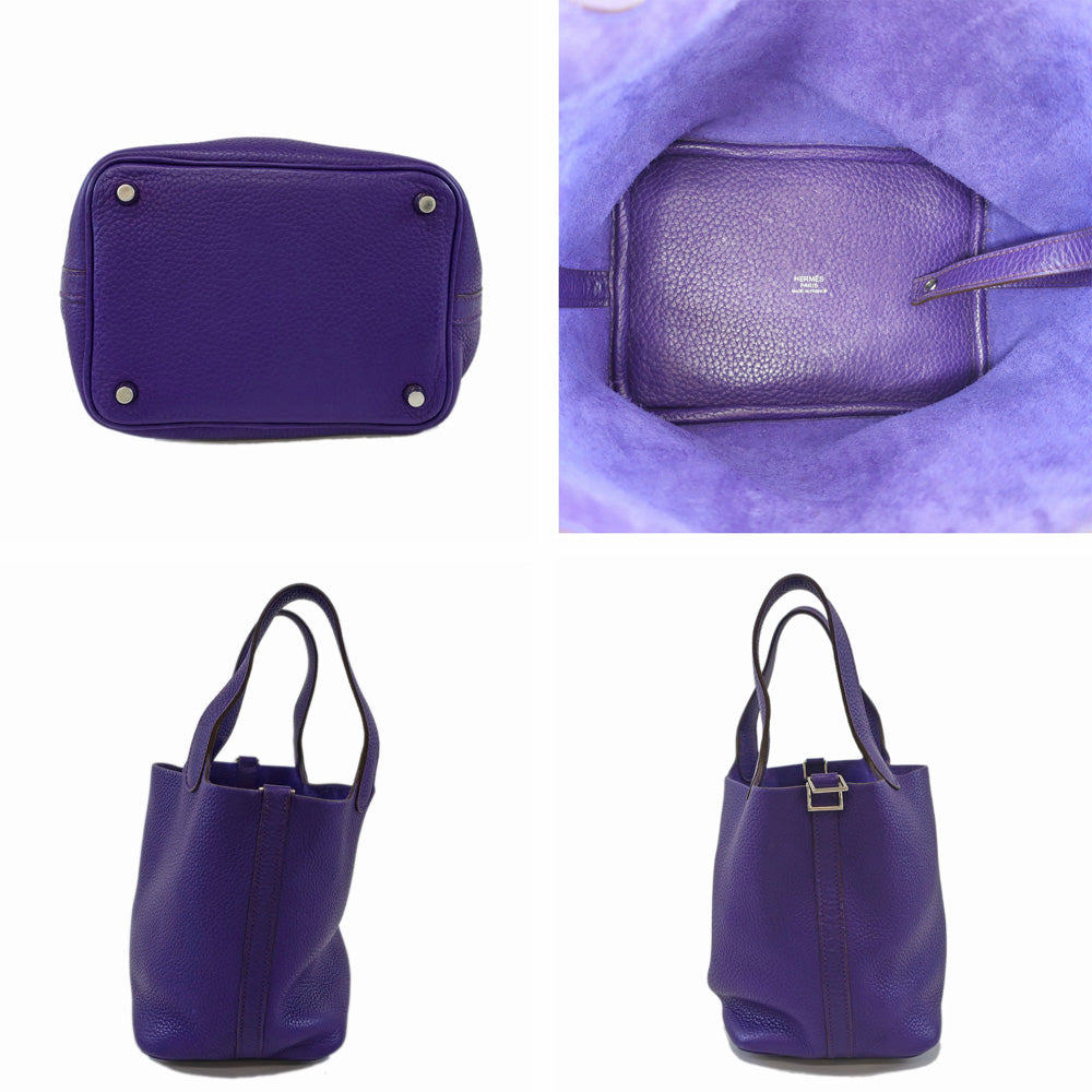 HERMES Hermes Picotin Lock PM  NÃƒÂ¥Ã‹â€ Ã‚Â» 2010 manufactured  Pearl Silver   Clemence Handbag