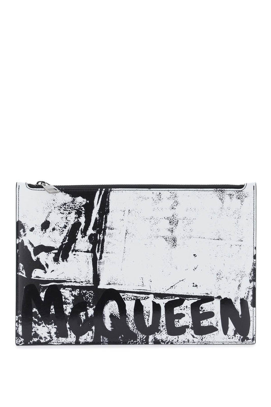 Alexander Mcqueen Graffiti Flat Pouch Men