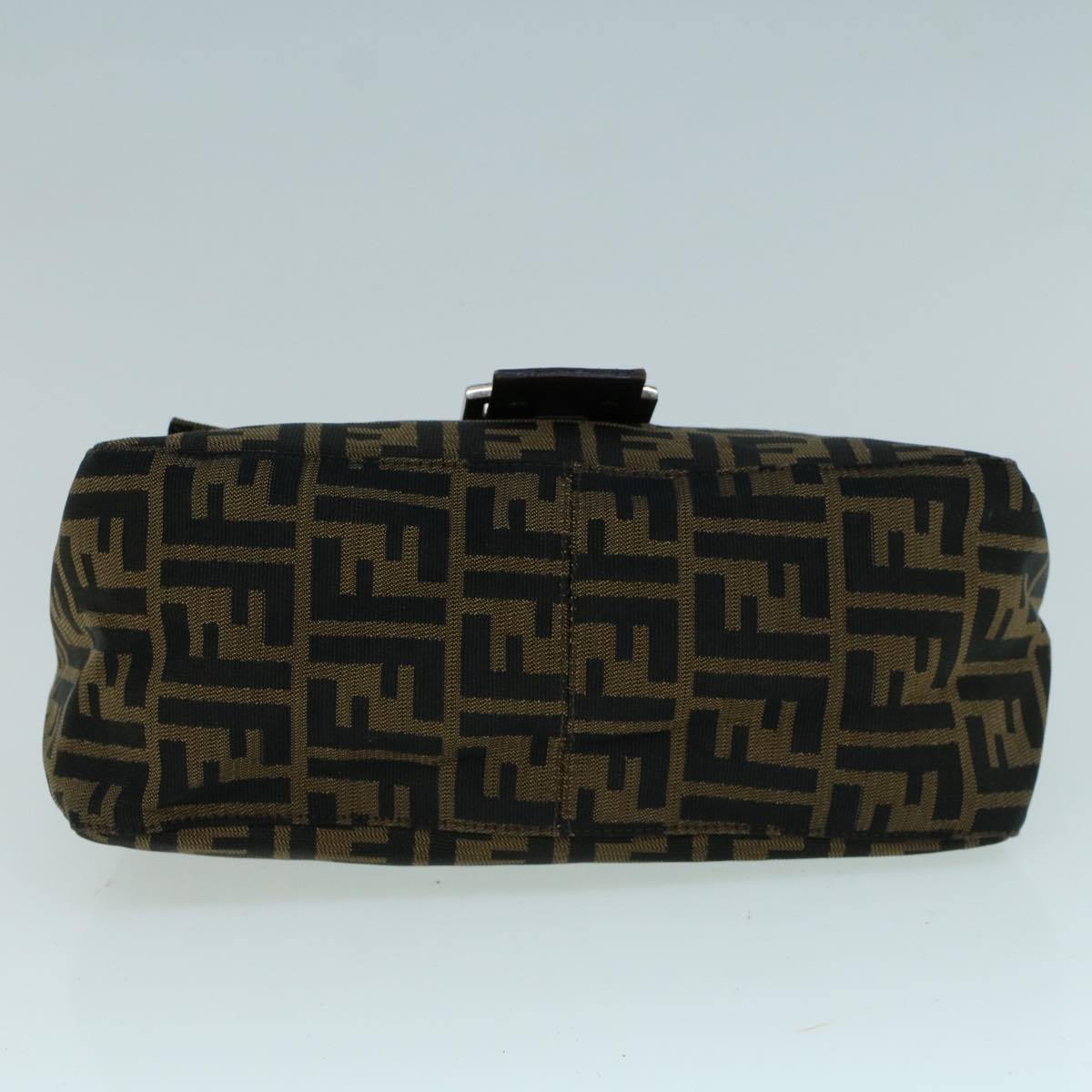FENDI Zucca Canvas Mamma Baguette Shoulder Bag Brown Black 56073