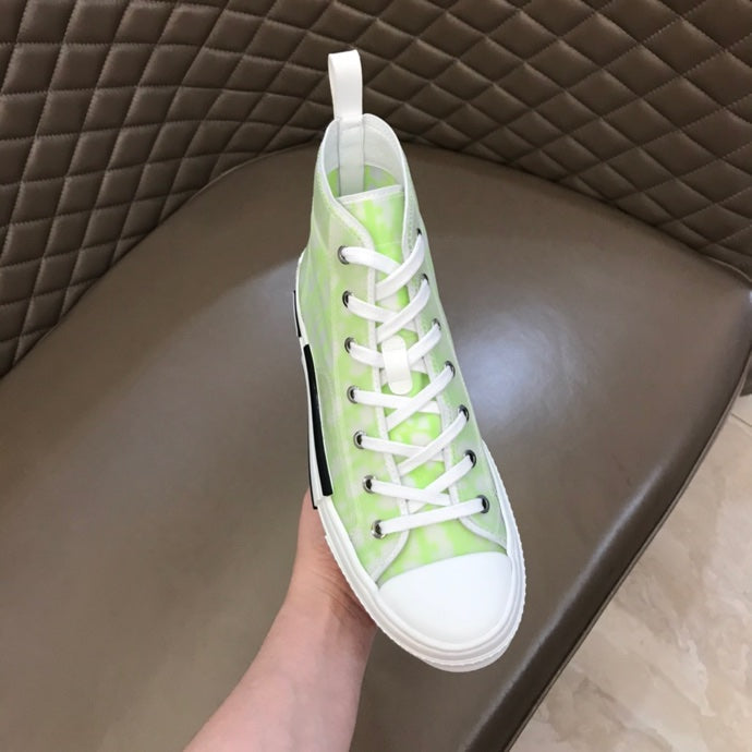 GLM - DIR B23 White and Yellow HIGH-TOP SNEAKER