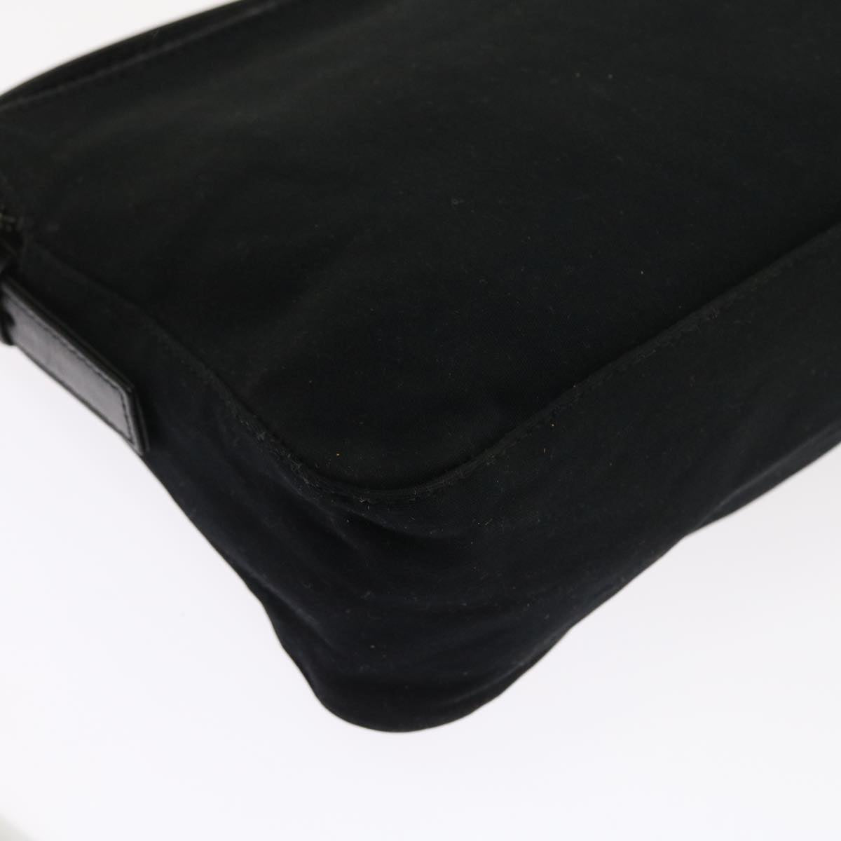 FENDI Mamma Baguette Shoulder Bag Nylon Black 56301