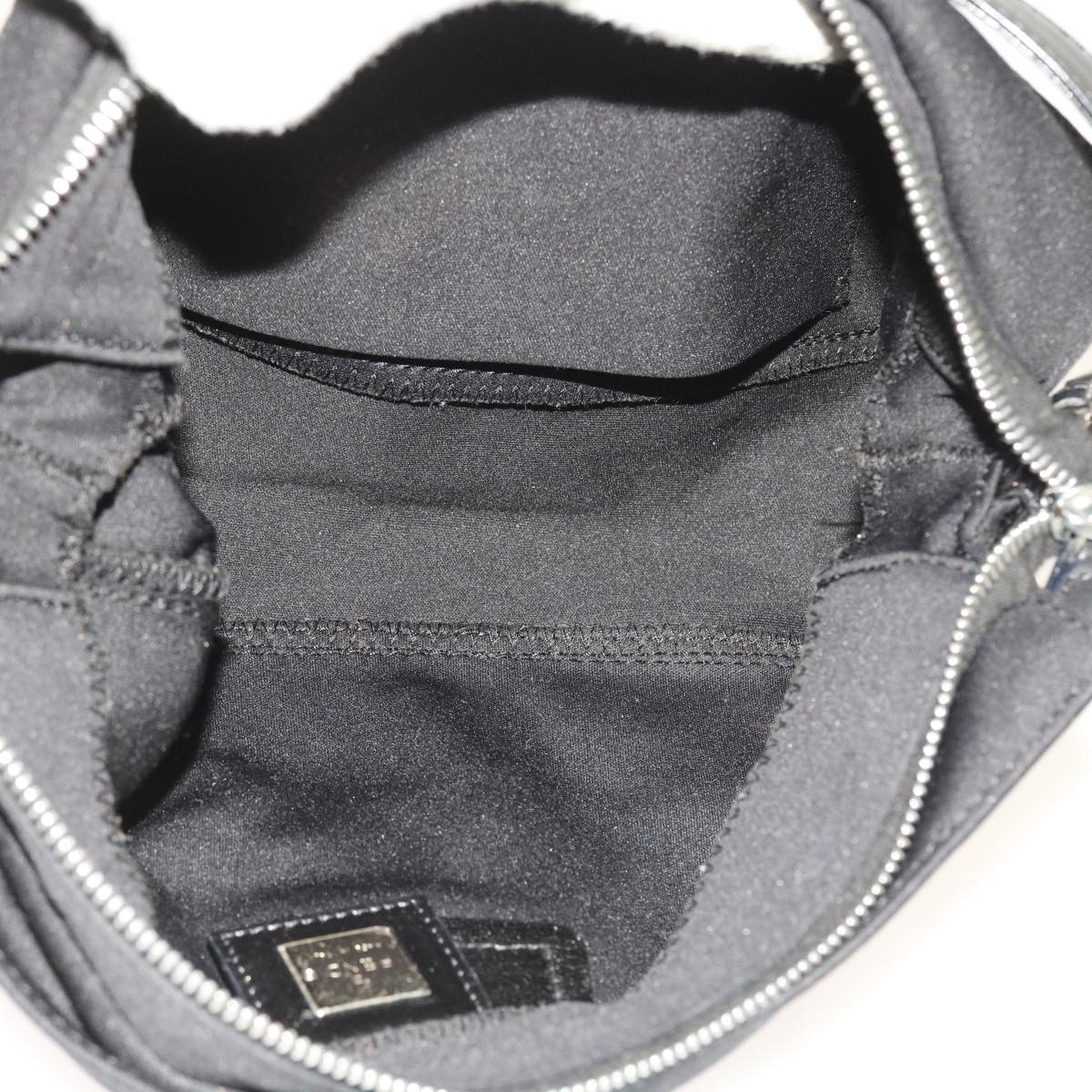 FENDI Mamma Baguette Shoulder Bag Nylon Black 56301