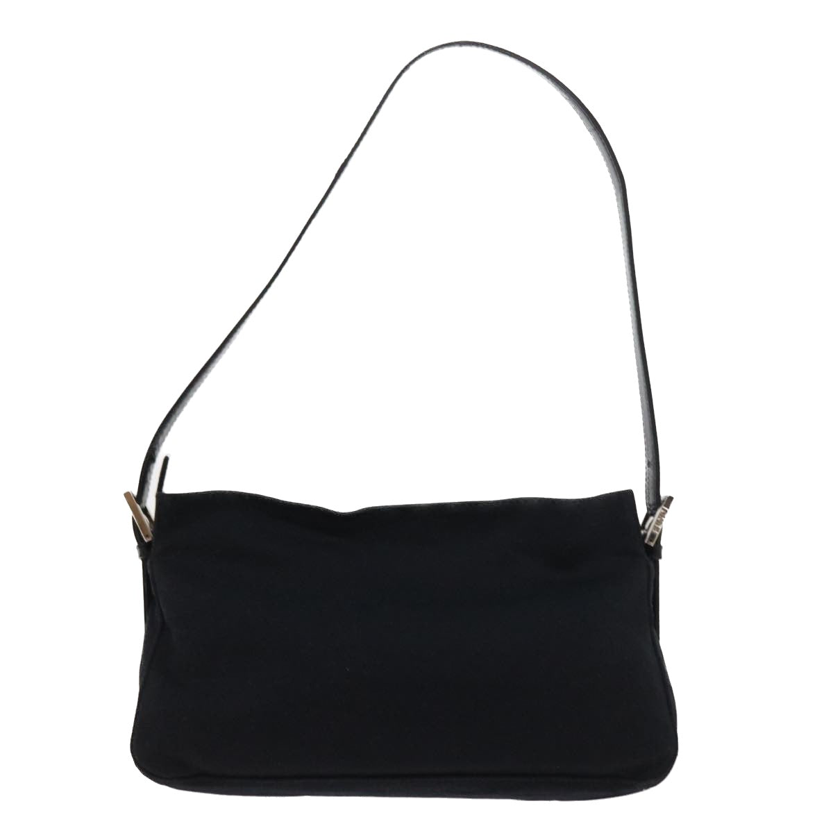 FENDI Mamma Baguette Shoulder Bag Nylon Black 56301