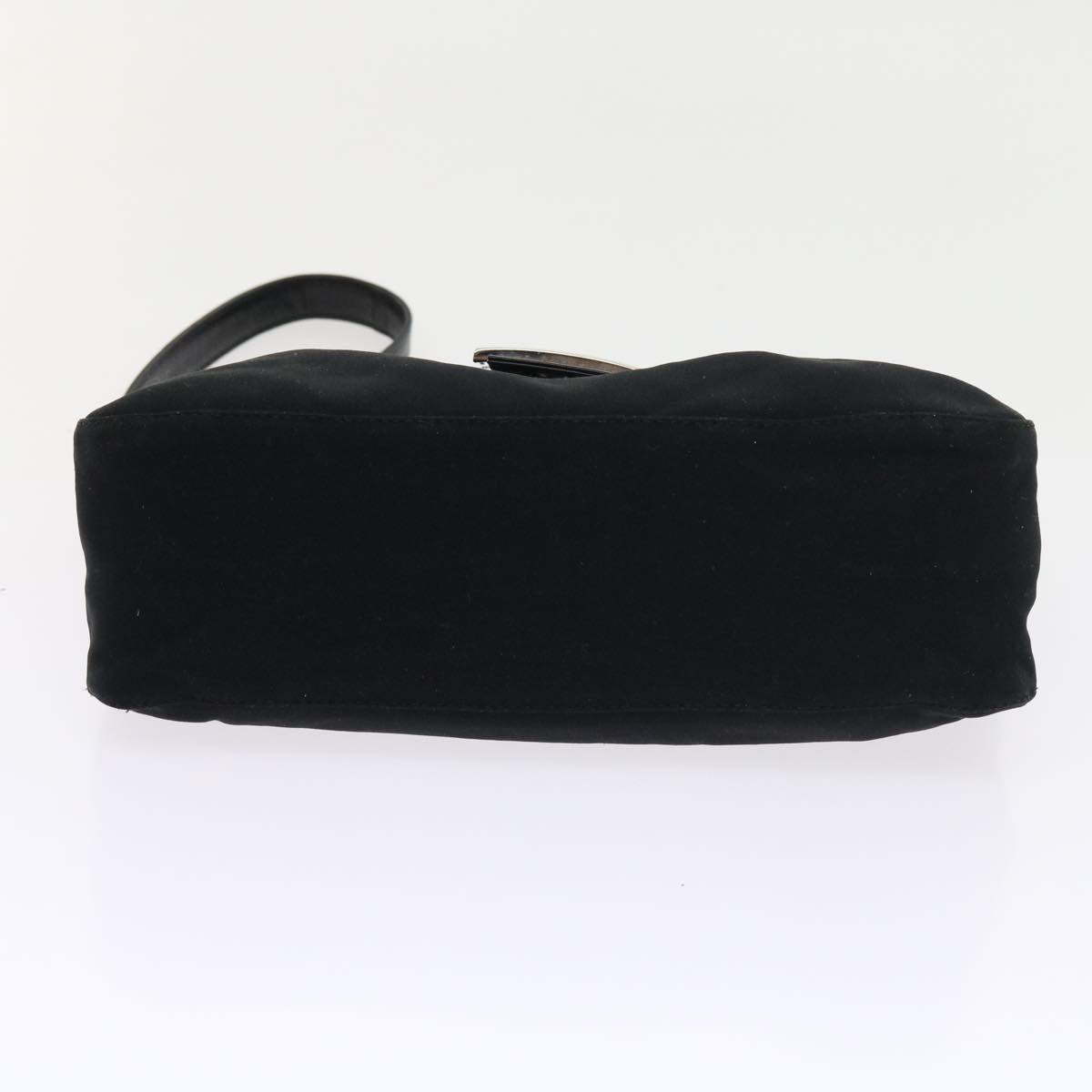 FENDI Mamma Baguette Shoulder Bag Nylon Black 56301