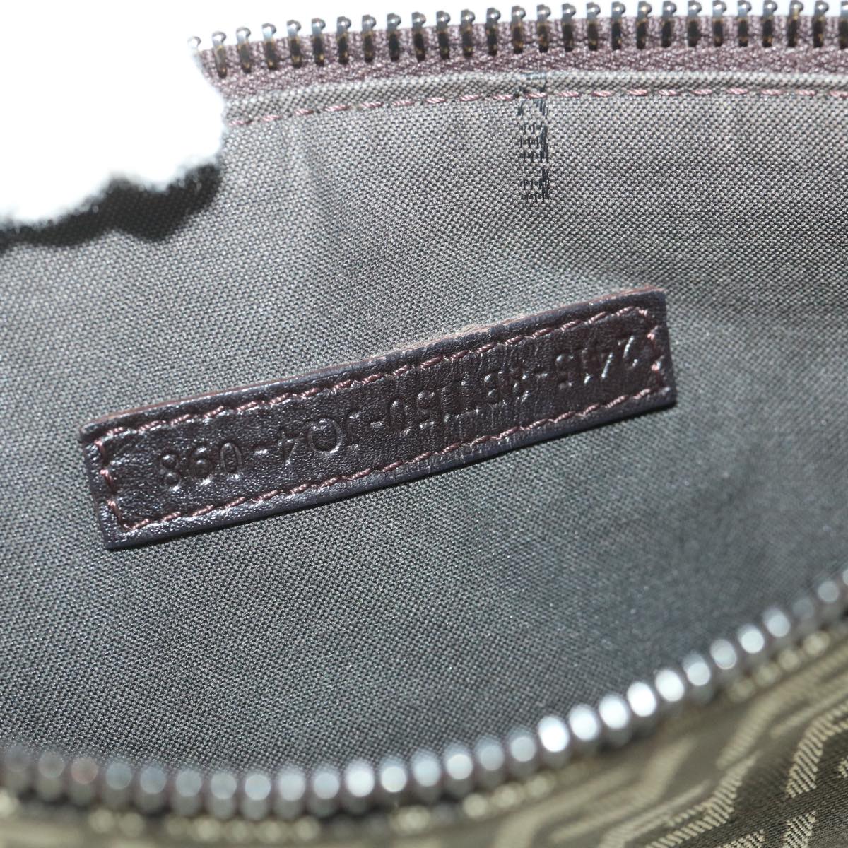 FENDI Zucchino Canvas Shoulder Bag Brown 56323