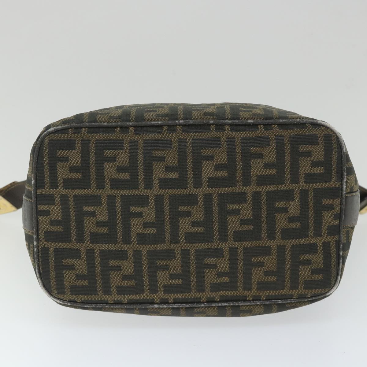 FENDI Zucca Canvas Vanity Cosmetic Pouch Black Brown 56386