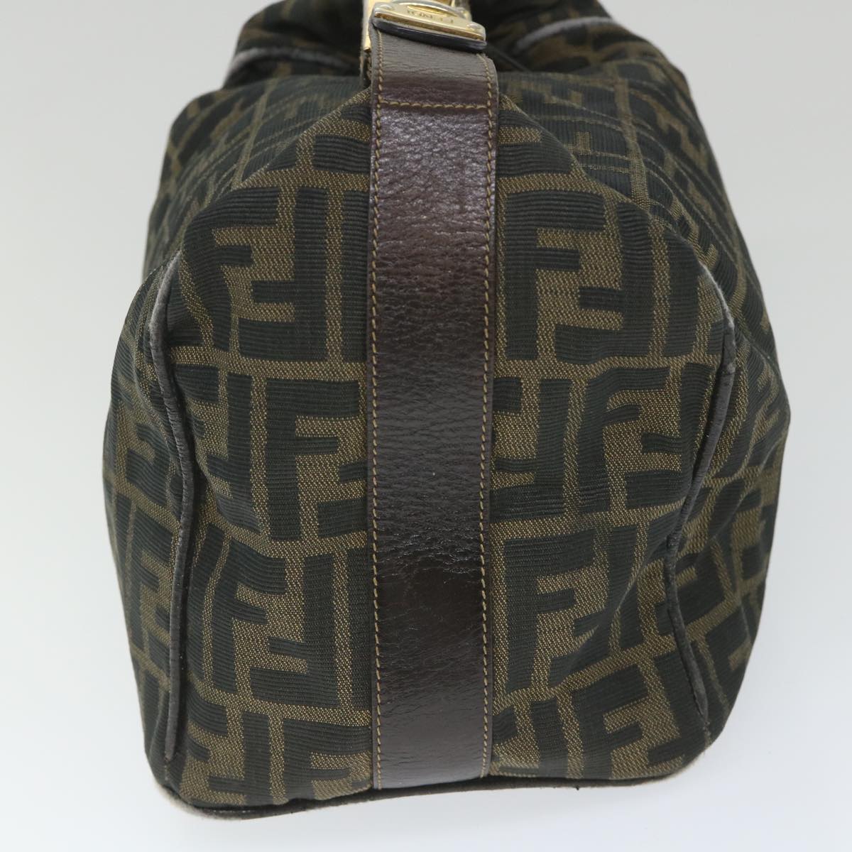FENDI Zucca Canvas Vanity Cosmetic Pouch Black Brown 56386