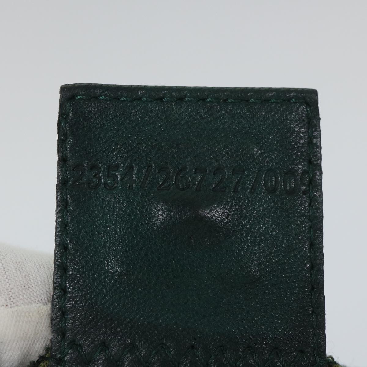 FENDI Mamma Baguette Shoulder Bag Canvas Green 56490