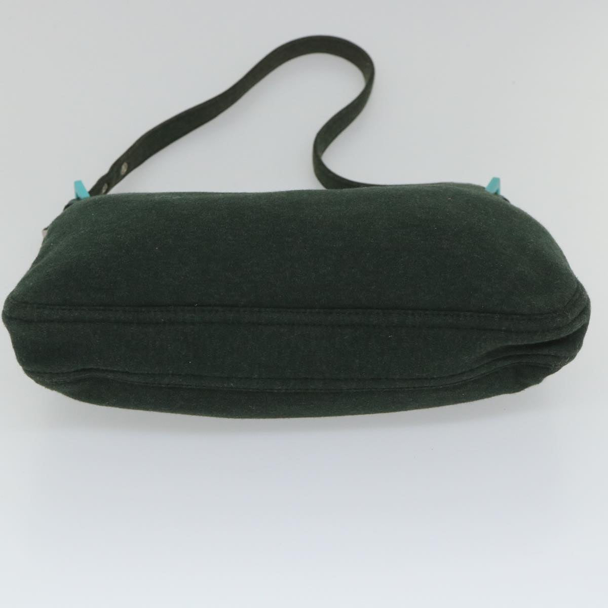 FENDI Mamma Baguette Shoulder Bag Canvas Green 56490