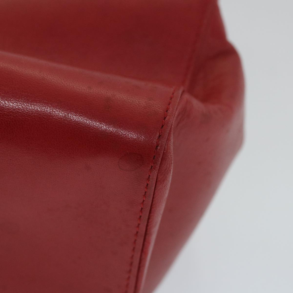 FENDI Mamma Baguette Hand Bag Leather Red 56545