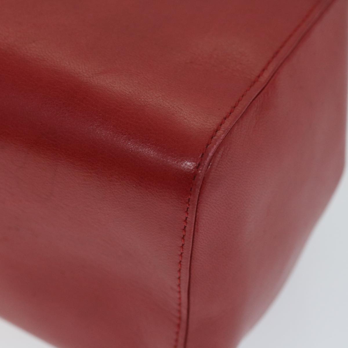 FENDI Mamma Baguette Hand Bag Leather Red 56545