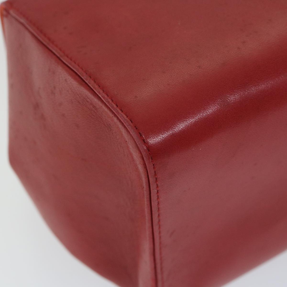 FENDI Mamma Baguette Hand Bag Leather Red 56545