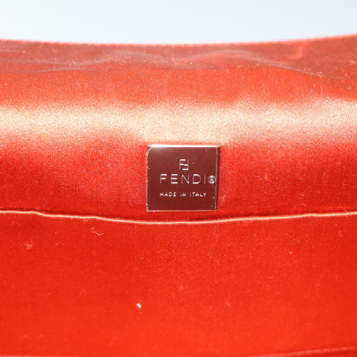 FENDI Mamma Baguette Hand Bag Leather Red 56545