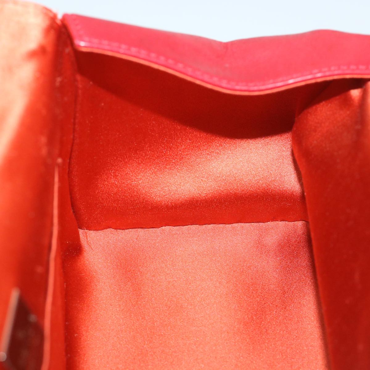 FENDI Mamma Baguette Hand Bag Leather Red 56545