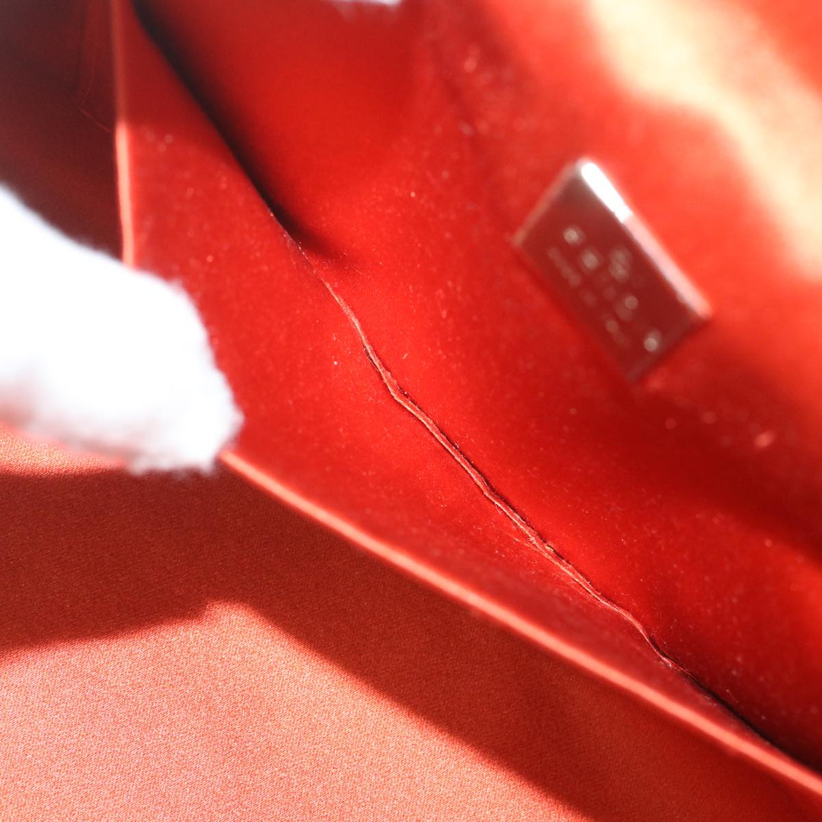 FENDI Mamma Baguette Hand Bag Leather Red 56545