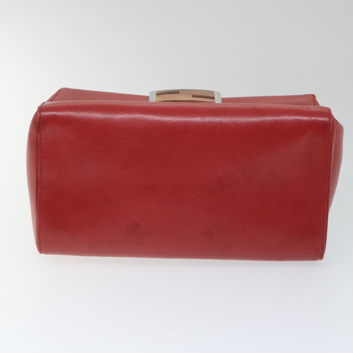 FENDI Mamma Baguette Hand Bag Leather Red 56545
