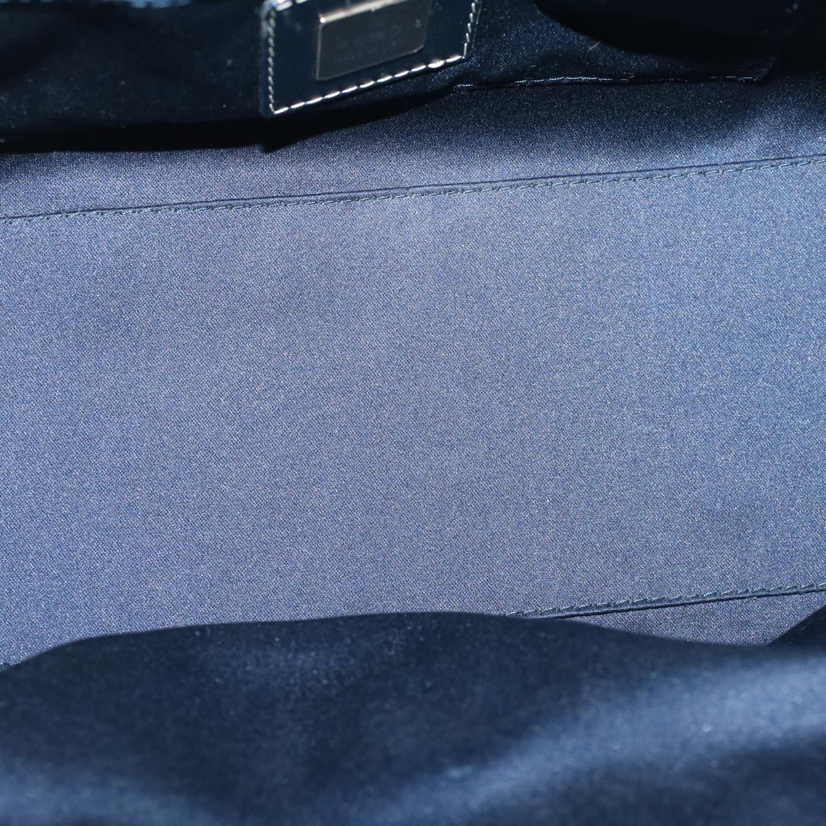 FENDI Zucchino Canvas Mamma Hand Bag Navy 56578
