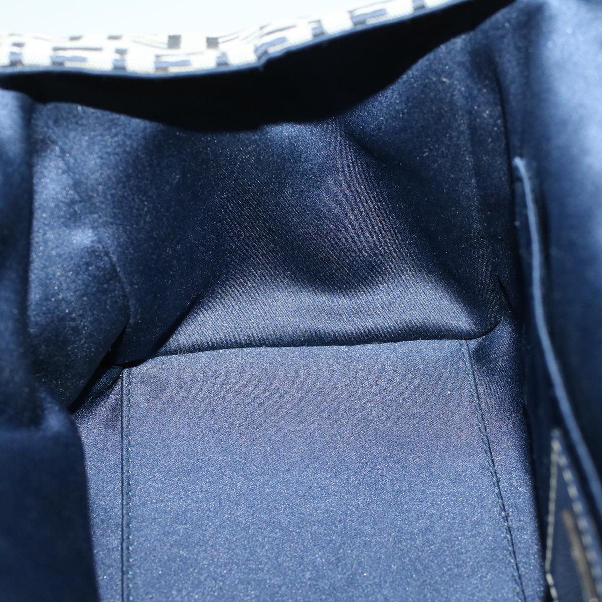 FENDI Zucchino Canvas Mamma Hand Bag Navy 56578