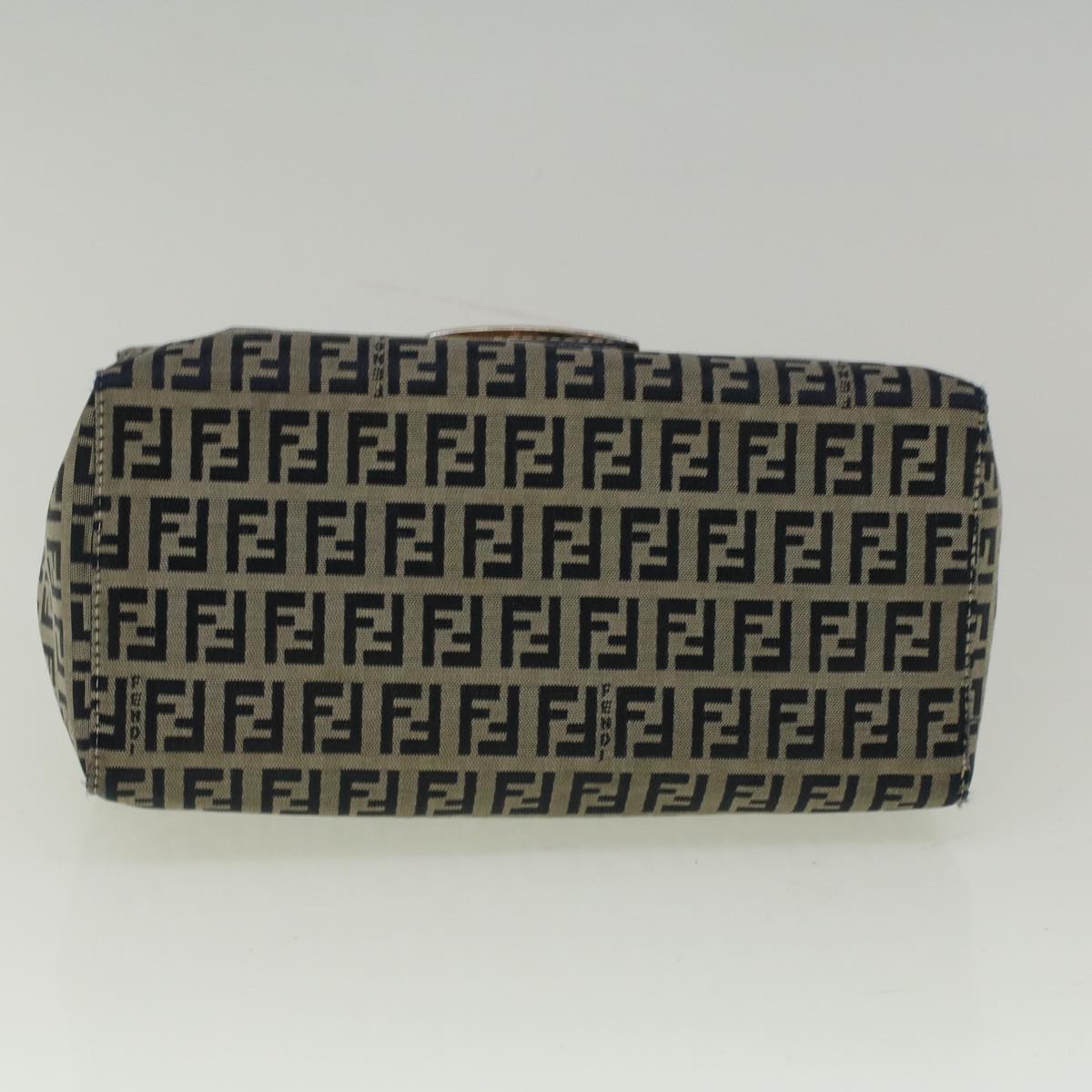 FENDI Zucchino Canvas Mamma Hand Bag Navy 56578