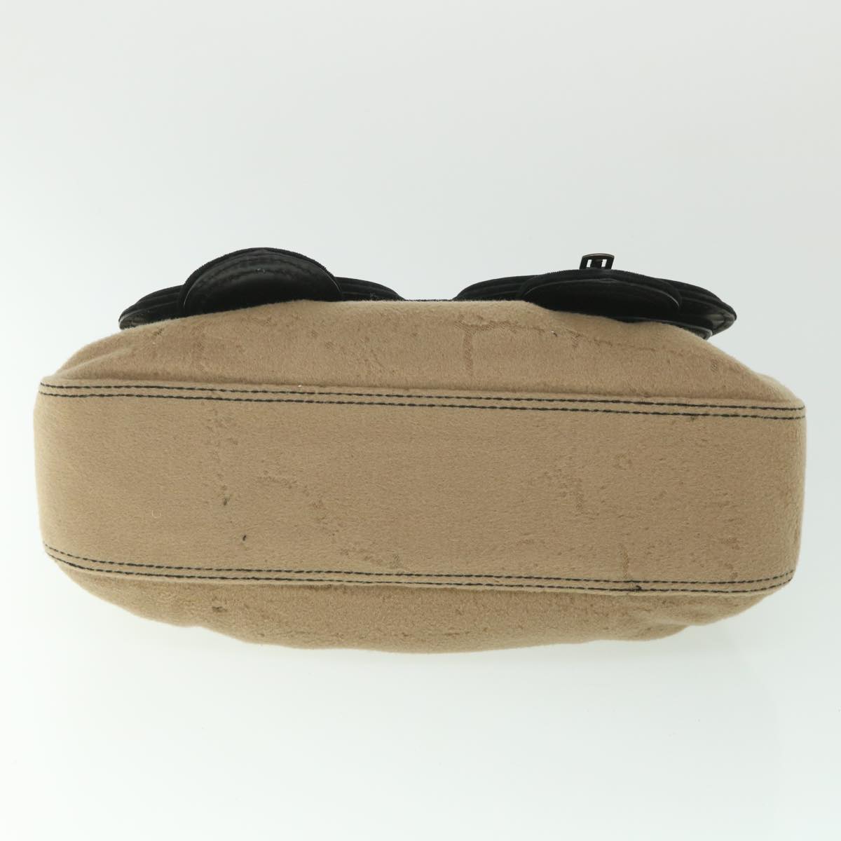 FENDI Shoulder Bag Cotton Beige Black 56685
